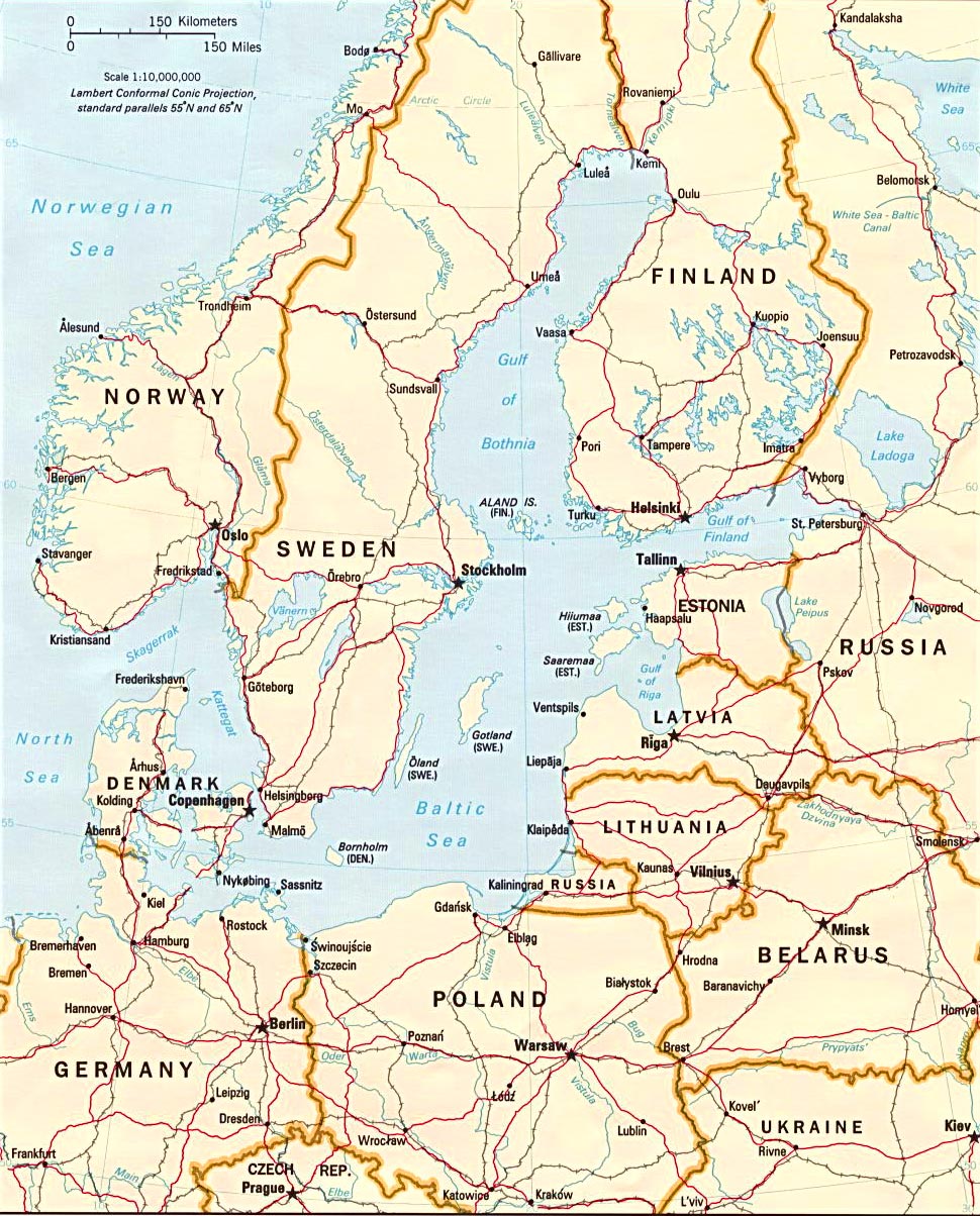 Map of the Baltic Sea basin